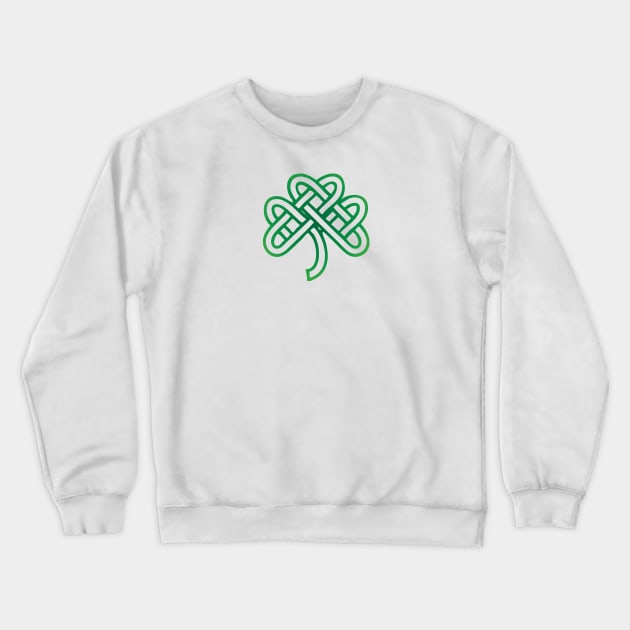 Celtic Knot Lucky Clover Crewneck Sweatshirt by St_Patricks_Day17